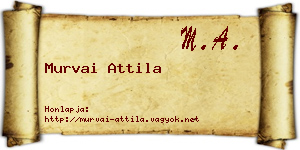 Murvai Attila névjegykártya